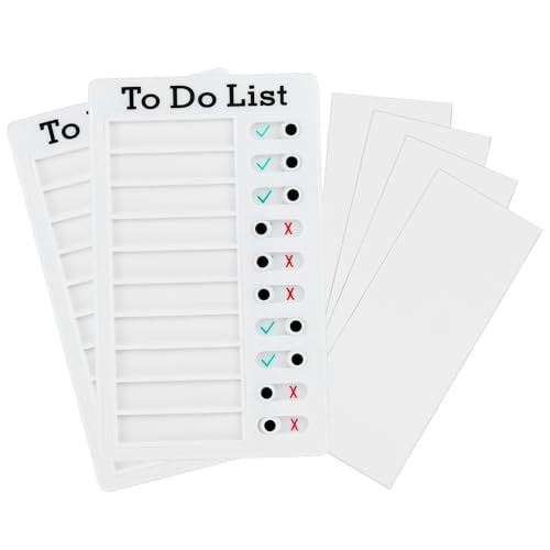 2 Stück Checklist Boards To-do-liste-checklisten Tafel Memo Checkliste Tragbare Memoboards Chore Chart für Kinder Erwachsene RV Checkliste Erinnerung mit 4 Austauschbaren Leeren Papieren von DNDGDLUA