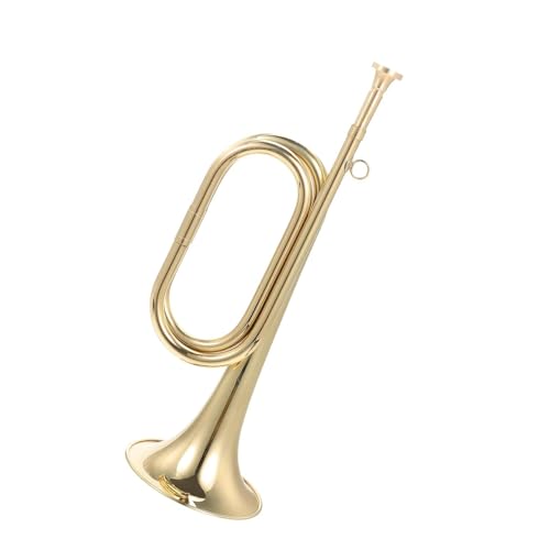 Professionell Trompete Orchesterparty-Blechtrompete Kavalleriehorn aus Messing mit Mundstück von DNJID