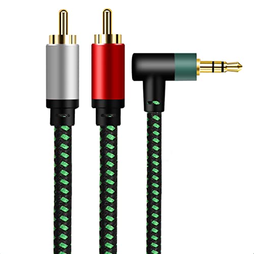 3,5 mm auf 2 Cinch-Audiokabel, Klinke auf Cinch-Kabel, 2 Cinch-Splitter-Kabel, Y-Splitter, männlich, für Smartphone, MP3, Tablet, Lautsprecher, Verstärker, TV, DVD, Heimkino usw. (10 m) von DNTGVUP