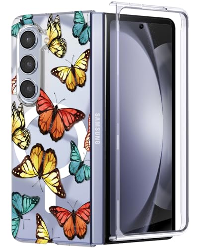 DNTMZIN Schutzhülle für Galaxy Z Fold 5 5G 012–09, dünn, magnetisch, transparent, kristallklar, dünn, hart, Polycarbonat, stoßfest, kratzfest, vollständige Schutzhülle für Samsung Galaxy Z Fold 5 5G von DNTMZIN