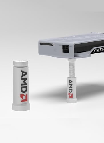 DNest Einstellbare GPU Halterung, für AMD Setups, Weiß - Werkzeugfreier, Anti-Vibrations-Stützständer für stabile GPU-Leistung, verhindert GPU-Durchhängen, schützt Motherboard - Einfache von DNest