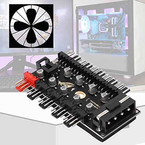 DOACT Slim-Line-Lüfter-Hub, RGB-Hubs, PWM-Controller, PC-Kabel, 4-Pin-Gehäuselüfter, Molex-Electop-Chassis-Steuerung, 10-Wege-Splitter, Motherboard, 4-Pin/Pin-PWM-Hub-Weg, von DOACT