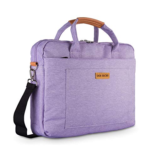 DOB SECHS 15-15.6 Zoll Laptoptasche Aktentaschen Handtasche Tragetasche Schulter Tasche Notebooktasche Laptop Sleeve Laptop hülle für bis zu 15.6 Zoll Laptop Dell Alienware/MacBook/Lenovo/HP, violett von DOB SECHS