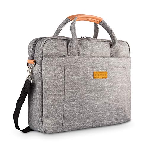 DOB SECHS 17.3 Zoll Laptoptasche Aktentaschen Handtasche Tragetasche Schulter Tasche Notebooktasche Laptop Sleeve Laptop hülle für bis zu 17-17.3 Zoll Laptop Dell Alienware/MacBook/Lenovo/HP,Grau von DOB SECHS