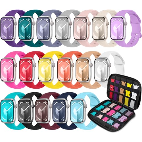 18 Pack Band kompatibel mit Apple Watch Armband 40mm 41mm 38mm 42mm 44mm 45mm 46mm 49mm für Frauen Männer,Silikon Band mit Watch Band Aufbewahrungshülle für iWatch Ultra Series10 9 8 7 6 5 4 3 2 SE 18 Pack Band kompatibel mit Apple Watch Armband 40mm 41mm 38mm 42mm 44mm 45mm 46mm 49mm für Frauen Männer,Silikon Band mit Watch Band Aufbewahrungshülle für iWatch Ultra Series10 9 8 7 6 5 4 3 2 SE von DOBSTFY