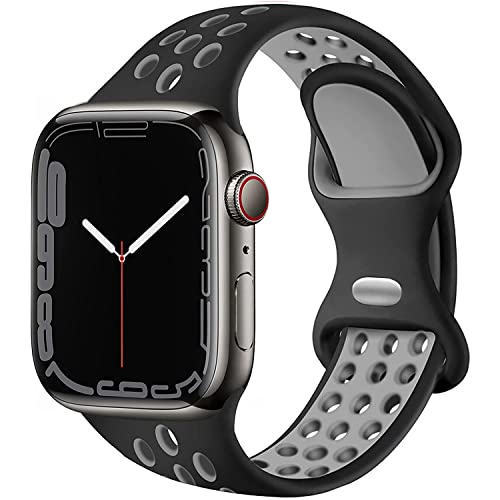 DOBSTFY Armband Kompatibel mit Apple Watch Armband 38mm 40mm 41mm für Damen Herren, Atmungsaktives Silikon Sport Armbänder für iWatch Series 9 8 7 6 5 4 3 2 1 Ultra/ultra 2 SE von DOBSTFY