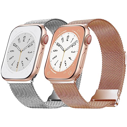DOBSTFY Metall Armband Kompatibel mit Watch Armband 45mm 44mm 42mm für Damen Herren,Edelstahl Metall Mesh Armbänder mit Magnet für iWatch SE Series 9/8/7/6/5/4/3/2/1 DOBSTFY Metall Armband Kompatibel mit Watch Armband 45mm 44mm 42mm für Damen Herren,Edelstahl Metall Mesh Armbänder mit Magnet für iWatch SE Series 9/8/7/6/5/4/3/2/1 von DOBSTFY