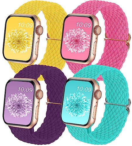 Geflochtene Armbänder Kompatibel mit Apple Watch Armband 38mm 40mm 41mm für Frauen Männer,Stretchy Einstellbar Geflochtene Apple Watch Armband für iWatch Series 9 8 7 6 5 4 3 2 1 Ultra/Ultra 2 SE von DOBSTFY