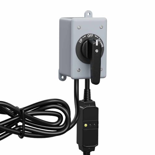 AMS Bootshebeschalter mit 3 Positionen (Federrücklauf oder gepflegt), bis zu 2 PS Motoren, ausgestattet mit korrosionsbeständigen Edelstahlklemmen (Federrückstellschalter: mit GCFI und 6,3 m Kabel) von DOCK SOLUTIONS