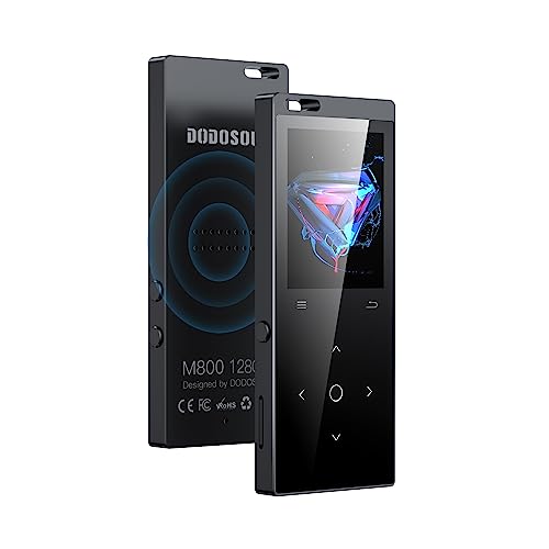 128GB MP3 Player Bluetooth 5.2, DODOSOUL MP3-Player mit Kopfhörer, FM-Radio,Diktiergerät, Mini-Design,HiFi-Sound, E-Book Reader, Fotoalbum, Ideal für Sport, Lautsprecher von DODOSOUL