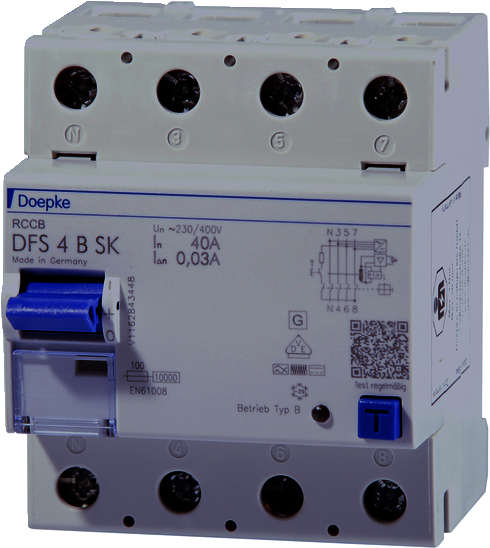 DOEPKE FI-Schutzsch. DFS4-040-4/0,03-B-SK Typ B SK allstrom 4-polig 30mA 400V DFS4-040-4/0,03-B-SK (09134998) von DOEPKE