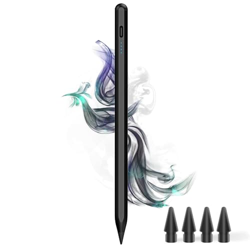 Stylus Pen für iPad 2018-2023 - USB C Schnellladung für iPad Pencil mit Palm Rejection Stift für iPad Kompatibel mit iPad 6/7/8/9/10th, iPad Air 3/4/5th, iPad Mini 5/6th, iPad Pro 11"/12.9"（Schwarz） von DOGAIN