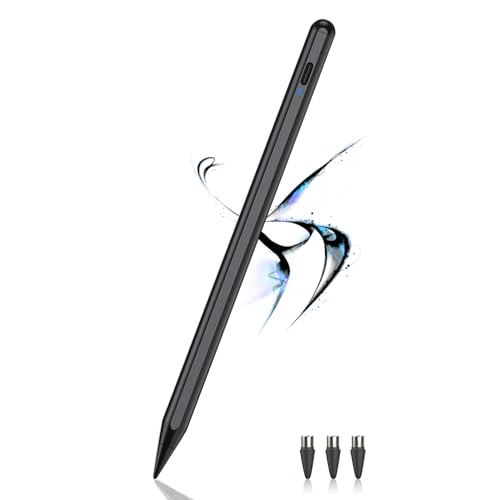 Stylus Stift für Touch Screens POM Feder Magnetic Type-C Tablet Pen Kompatibel mit iPad/iPad Pro/Samsung/Lenovo/und Anderen iOS/Android Smartphone und Tablet Geräten (Schwarz) von DOGAIN