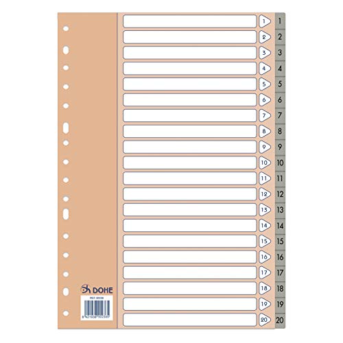 Dohe Basic – Index, A4, 1 – 20, grau von DOHE