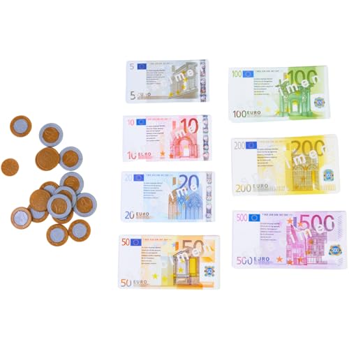 Dohe Educa Euro-Münzen und Banknoten für Kinder (1 Cent bis 500 €), Lernspiel mit Falschgeld, Schul- und Lernmaterial von DOHE