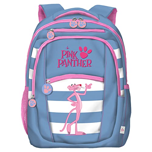 Dohe - Großer Rucksack - 3 Fächer - Größe 28 x 40 x 12 cm - Pink Panther - Modell Stripes von DOHE