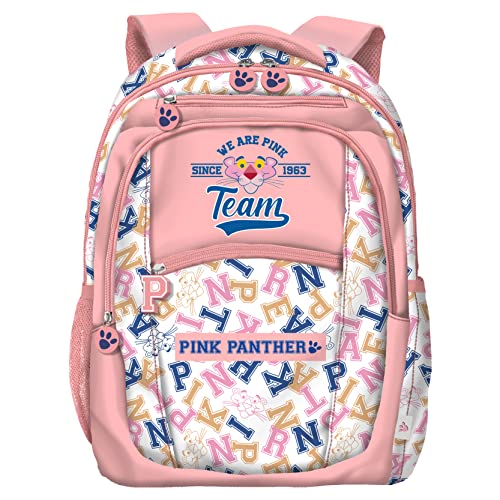Dohe - Großer Rucksack - 3 Fächer - Größe 28 x 40 x 12 cm - Pink Panther - Modell Team von DOHE