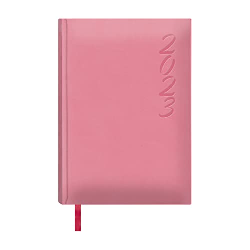 Dohe Jahresplaner 2023 - Wochenplaner - Jeden Tag eine Seite - Größe 15 x 21 cm - Modell Brasilia - Rosa Quarz - Blätter geknotet - Monatsplaner tragbar von DOHE
