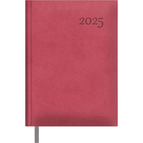 Dohe - Kalender 2024 - Tag Seite - Mittel: 14 x 20 cm - 336 Seiten - Eingenähter Einband - Hardcover - Fuchsia - Modell Lausanne von DOHE