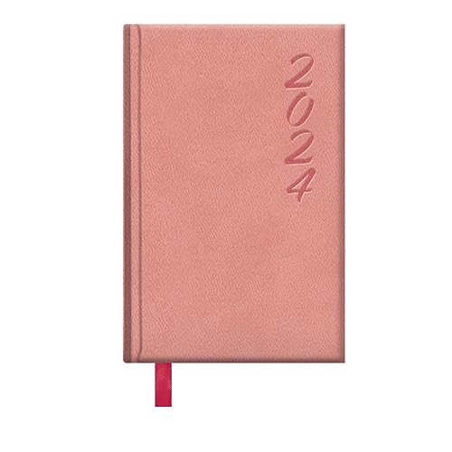 Dohe - Kalender 2024 - Wochenansicht - Taschenformat: 8,5 x 13 cm - 128 Seiten - Eingenähter Einband - Hardcover - Rosa - Modell Brasília von DOHE