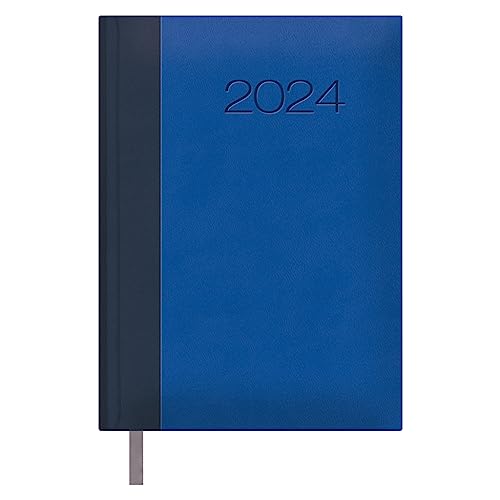 Jahresplaner 2023 - Wöchentlicher Organizer - Tag für Seite - Samstag und Sonntag gleiche Seite - Größe 14 x 20 cm - Modell Orleans - Blau - Dohe von DOHE