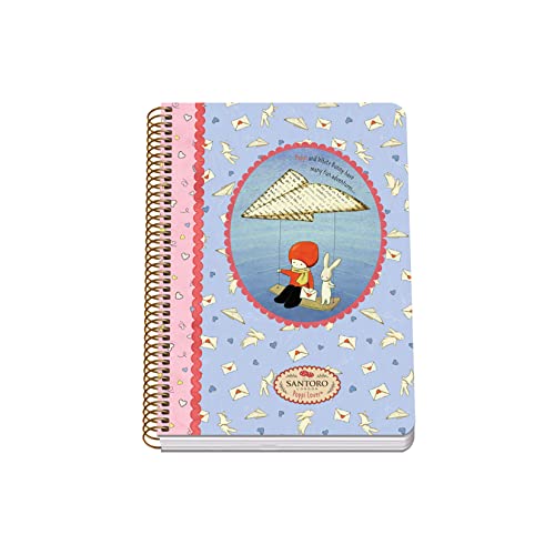 Notizbuch A5 Hardcover - 4 mm - Santoro "Poppi Loves" - Messenger von DOHE