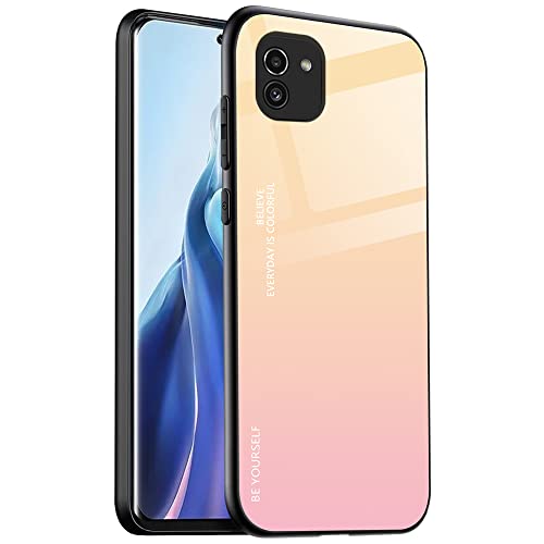DOINK Farbverlauf Glas Hülle für Samsung Galaxy A03, Bunt Panzerglas Handyhülle TPU Silikon Schutzhülle - Farbe 1 DOINK Farbverlauf Glas Hülle für Samsung Galaxy A03, Bunt Panzerglas Handyhülle TPU Silikon Schutzhülle - Farbe 1 von Onetobye
