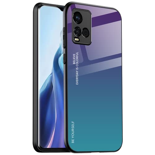 DOINK Farbverlauf Glas Hülle für VIVO Y21 | Y21S | Y33S, Bunt Panzerglas Handyhülle TPU Silikon Schutzhülle - Farbe 3 DOINK Farbverlauf Glas Hülle für VIVO Y21 | Y21S | Y33S, Bunt Panzerglas Handyhülle TPU Silikon Schutzhülle - Farbe 3 von DOINK