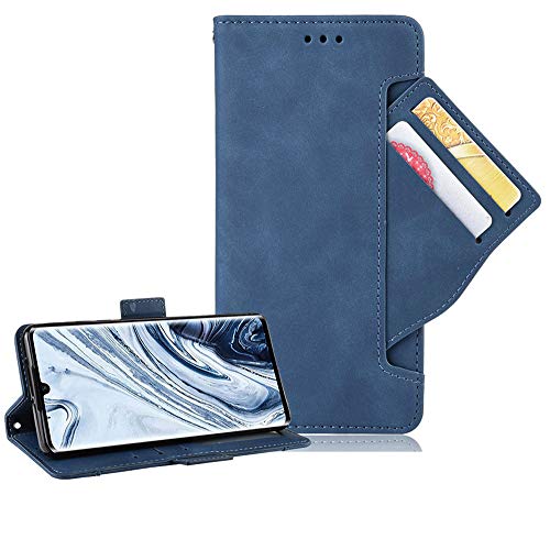 DOINK Klapp Hülle für Motorola Moto G200 5G, Handyhülle TPU+PU Leder Schutzhülle Case Cover Mehrere Kartenschlitz Geldbörse - Blau von DOINK