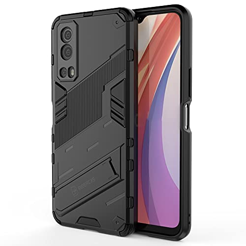 DOINK Panzer Handyhülle für VIVO Y72 5G, TPU+PC Schutzhülle Silikon Hülle Stoßfest Case Cover Ständer - Schwarz DOINK Panzer Handyhülle für VIVO Y72 5G, TPU+PC Schutzhülle Silikon Hülle Stoßfest Case Cover Ständer - Schwarz von CHICHL