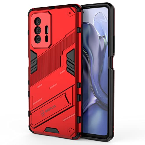 DOINK Panzer Handyhülle für Xiaomi MI 11T / 11T Pro, TPU+PC Schutzhülle Silikon Hülle Stoßfest Case Cover Ständer - rot DOINK Panzer Handyhülle für Xiaomi MI 11T / 11T Pro, TPU+PC Schutzhülle Silikon Hülle Stoßfest Case Cover Ständer - rot von DOINK