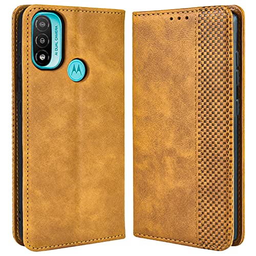DOINK Retro Klapp Hülle für Motorola Moto E20 / E30 / E40, Premium PU Leder Handyhülle mit Kartenfächer und Geldbeutel - Braun DOINK Retro Klapp Hülle für Motorola Moto E20 / E30 / E40, Premium PU Leder Handyhülle mit Kartenfächer und Geldbeutel - Braun von Onetobye