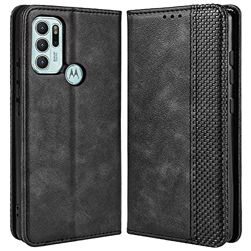 DOINK Retro Klapp Hülle für Motorola Moto G60S, Premium PU Leder Handyhülle mit Kartenfächer und Geldbeutel - Schwarz DOINK Retro Klapp Hülle für Motorola Moto G60S, Premium PU Leder Handyhülle mit Kartenfächer und Geldbeutel - Schwarz von DOINK