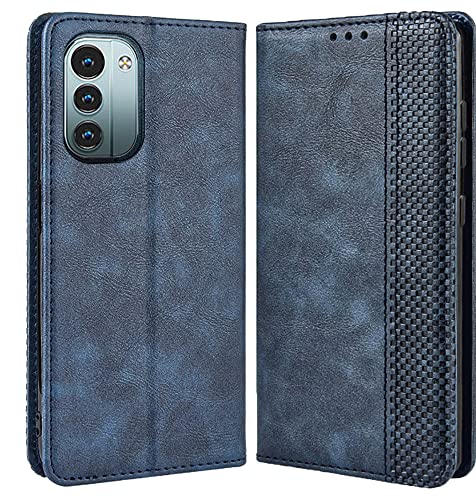 DOINK Retro Klapp Hülle für Nokia G21 | G11, Premium PU Leder Handyhülle mit Kartenfächer und Geldbeutel - Blau DOINK Retro Klapp Hülle für Nokia G21 | G11, Premium PU Leder Handyhülle mit Kartenfächer und Geldbeutel - Blau von DOINK