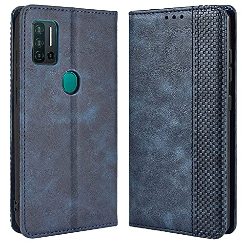DOINK Retro Klapp Hülle für Ulefone Note 11P, Premium PU Leder Handyhülle mit Kartenfächer und Geldbeutel - Blau von DOINK