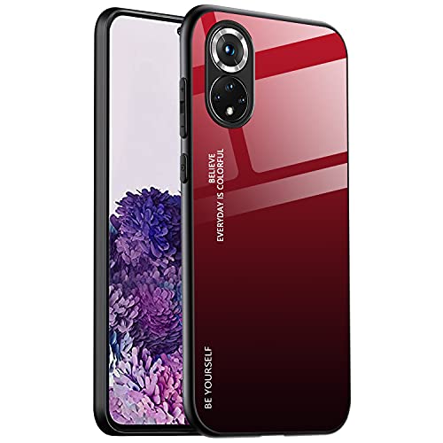 DOINK Schutzhülle aus Verlaufsglas für Huawei Honor 50 5G | Huawei Nova 9, Bunte Schutzhülle aus Hartglas + TPU Silikon – Farbe 5 von DOINK