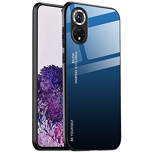 DOINK Schutzhülle aus Hartglas für Huawei Honor 50 5G | Huawei Nova 9, Bunte Schutzhülle aus Hartglas + TPU Silikon – Farbe 7 von DOINK