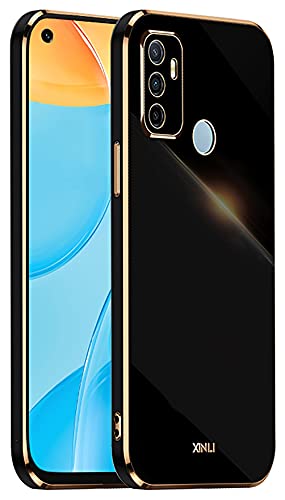 DOINK Schutzhülle für Oppo A53/A53S, Schutzhülle aus TPU-Silikon, bunt und glänzend, mit goldenem Rand, Schwarz DOINK Schutzhülle für Oppo A53/A53S, Schutzhülle aus TPU-Silikon, bunt und glänzend, mit goldenem Rand, Schwarz von DOINK