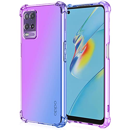 DOINK Schutzhülle für Realme 8 5G / Narzo 30 5G, transparent, TPU, Silikon, stoßfest, Blau/Violett DOINK Schutzhülle für Realme 8 5G / Narzo 30 5G, transparent, TPU, Silikon, stoßfest, Blau/Violett von Onetobye
