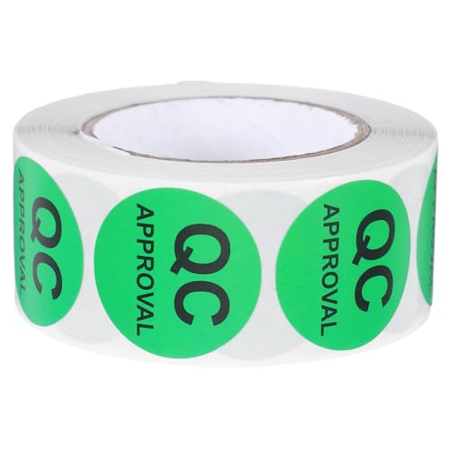 DOITOOL 1 Rolle Aufkleber mit Qualitätsprüfetikett Testetiketten QC -Testaufkleber Qualitätstestaufkleber qc-Aufkleber Prüfplakette Aufkleber aus Kupferpapier Green DOITOOL 1 Rolle Aufkleber mit Qualitätsprüfetikett Testetiketten QC -Testaufkleber Qualitätstestaufkleber qc-Aufkleber Prüfplakette Aufkleber aus Kupferpapier Green von DOITOOL