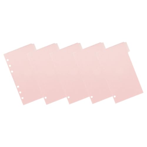 DOITOOL 1 Satz 6-Loch-Ordnertaschen aufbewahrungssack storage pockets satteltache dokumentieren Ordner Ordner schnellhefter Beutel zum Organisieren Loseblatt-Notizblocktasche pp Rosa von DOITOOL