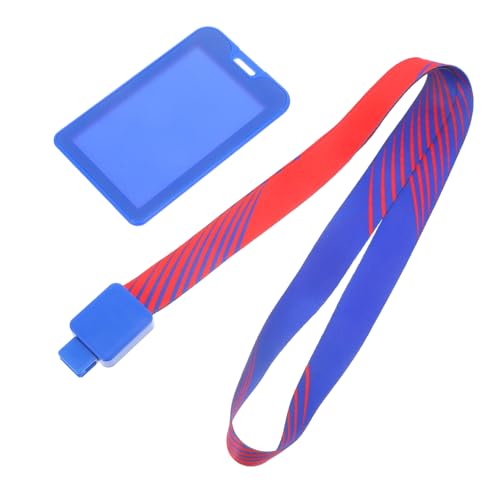 DOITOOL 1 Satz Arbeits karten halter Schutz Kartenhülle Name von Geschäft Fall kartenhalter Kartenetui Ausweishalter mit Band kratzfeste Kartenabdeckungen Abzeichenhalter Plastik Blue von DOITOOL