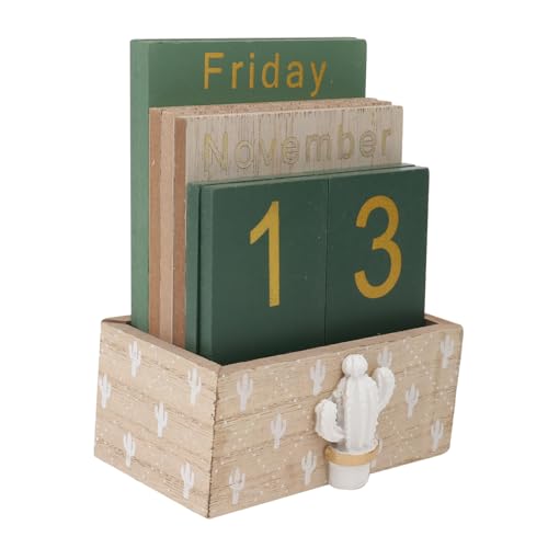 DOITOOL 1 Satz Kaktus Dekoration Ornamente Retro Büro Kalender Schreibtisch Esstisch Mittelstücke Täglich Tischdeko Accessoire Hölzern Grün DOITOOL 1 Satz Kaktus Dekoration Ornamente Retro Büro Kalender Schreibtisch Esstisch Mittelstücke Täglich Tischdeko Accessoire Hölzern Grün von DOITOOL