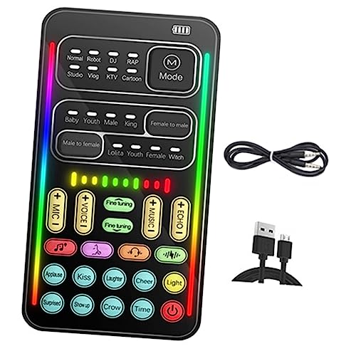 DOITOOL 1 Satz Mini-soundkarte Voice-Changer-mikrofon Karaoke-Mixer Stimme Gadgets Tragbar Mini Für Telefon Stimmwechsler USB-mikrofon Audiorecorder Bausatz Mikrofone Plastik von DOITOOL