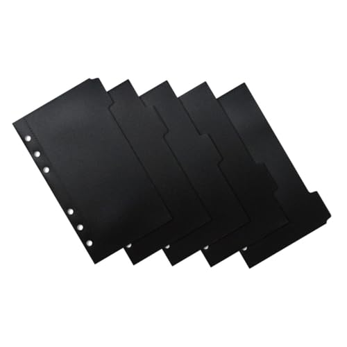 DOITOOL 1 Satz Notebook -Ordner aufbewahrungssack storage pockets gewebe zubehör bürogadges Geldmappen-Geldbörse Ordner mit Taschen schnellhefter Nachfülltasche 6-Loch-Ordnertaschen Black von DOITOOL