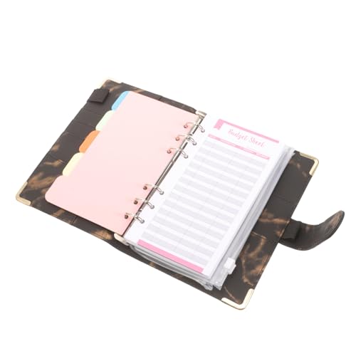 DOITOOL 1 Satz Notizbuch zur Geldplanung Budgetplanungsnotizbuch Geldplaner Binder manuelle Kontovorräte Ordner für Budget Geld sparende Lieferungen Finanzberater Pu Black von DOITOOL