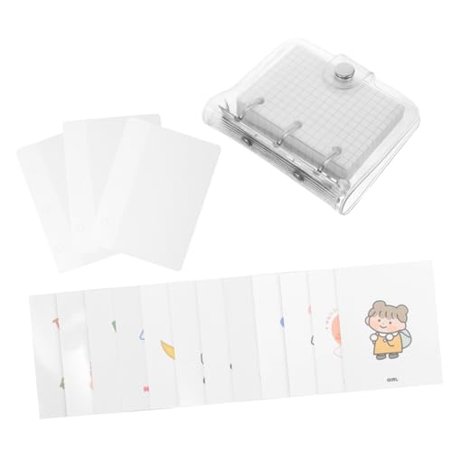 DOITOOL 1 Satz Taschenbuch Hefte für die Schule Klarsichtordner mit 3 Ringen notizbuch winzig süßer Ordner büromaterial office supplies tiarys Mini-Ordner Mini-Journal Papier Silver von DOITOOL