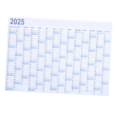 DOITOOL 1 Satz Wandkalender Volljähriger Kalender Monatlich Agendakalender 2025 Hängend Jahreskalender 2025 Familienkalender Groß Schlafzimmer Wanddekoration Jährlich Blau Papier von DOITOOL