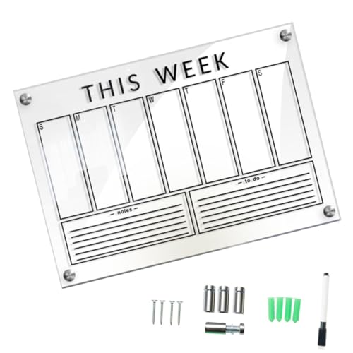 DOITOOL 1 Satz Wochenplan-messageboard Persönlich Bretter Klares Brettzeichen Montiert Klein Planke Schwarzes Brett Des Büros Schlafzimmer Klarsichttafel Löschbar Acryl Transparent DOITOOL 1 Satz Wochenplan-messageboard Persönlich Bretter Klares Brettzeichen Montiert Klein Planke Schwarzes Brett Des Büros Schlafzimmer Klarsichttafel Löschbar Acryl Transparent von DOITOOL