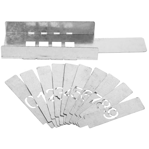 DOITOOL 1 Satz Zahlenschablonen zum Malen Nummern Vorlage Nummerierung Schablone Handwerk Schablone Anzahl wiederverwendbarer Schablonen sprühen Malschablonen Sprühschablone Eisen Silver von DOITOOL